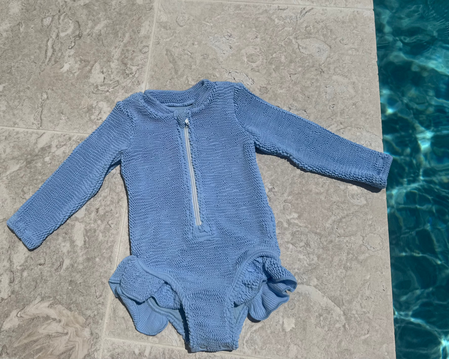 Blue Long Sleeve Swimsuit
