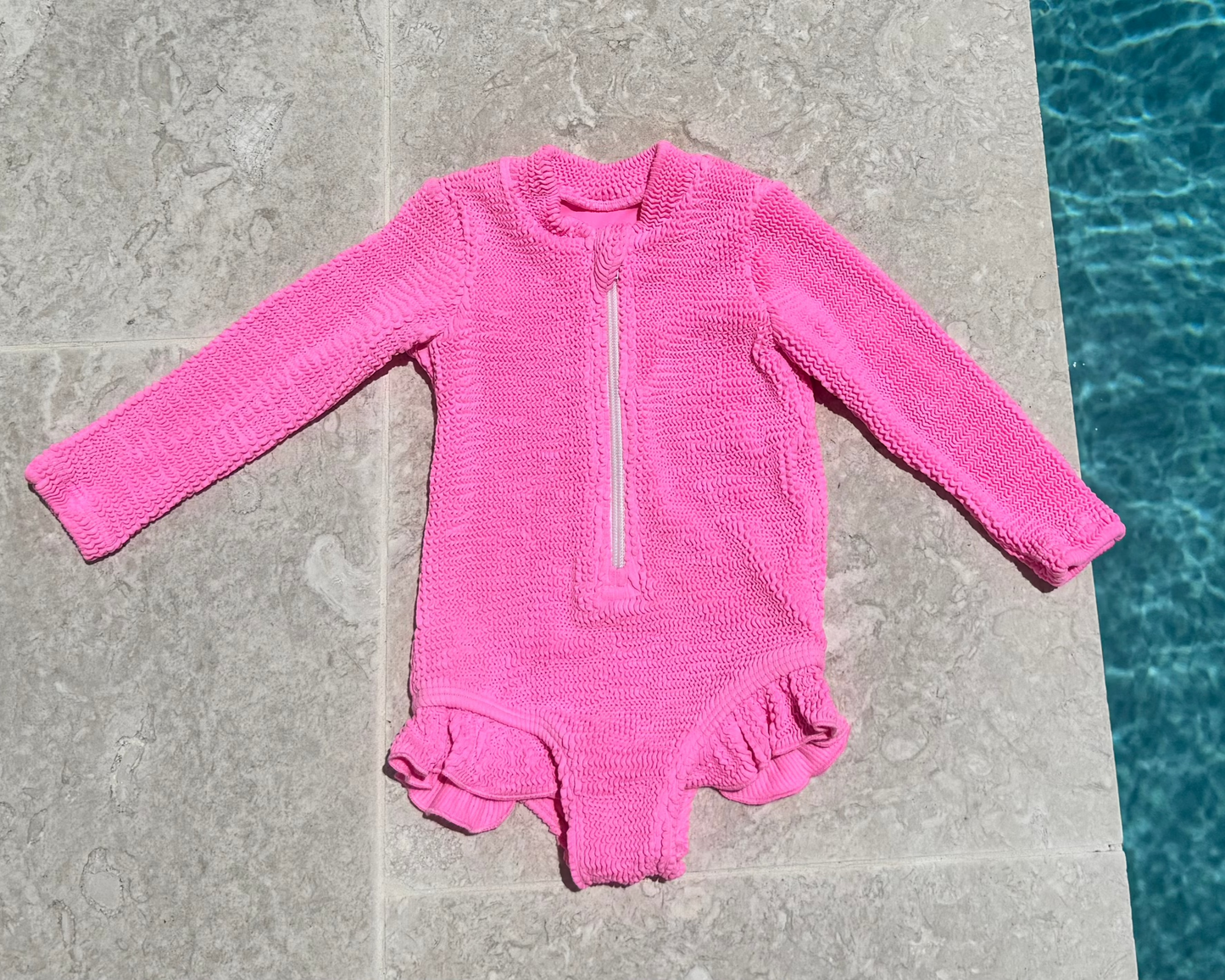 Pink Long Sleeve Swimsuit
