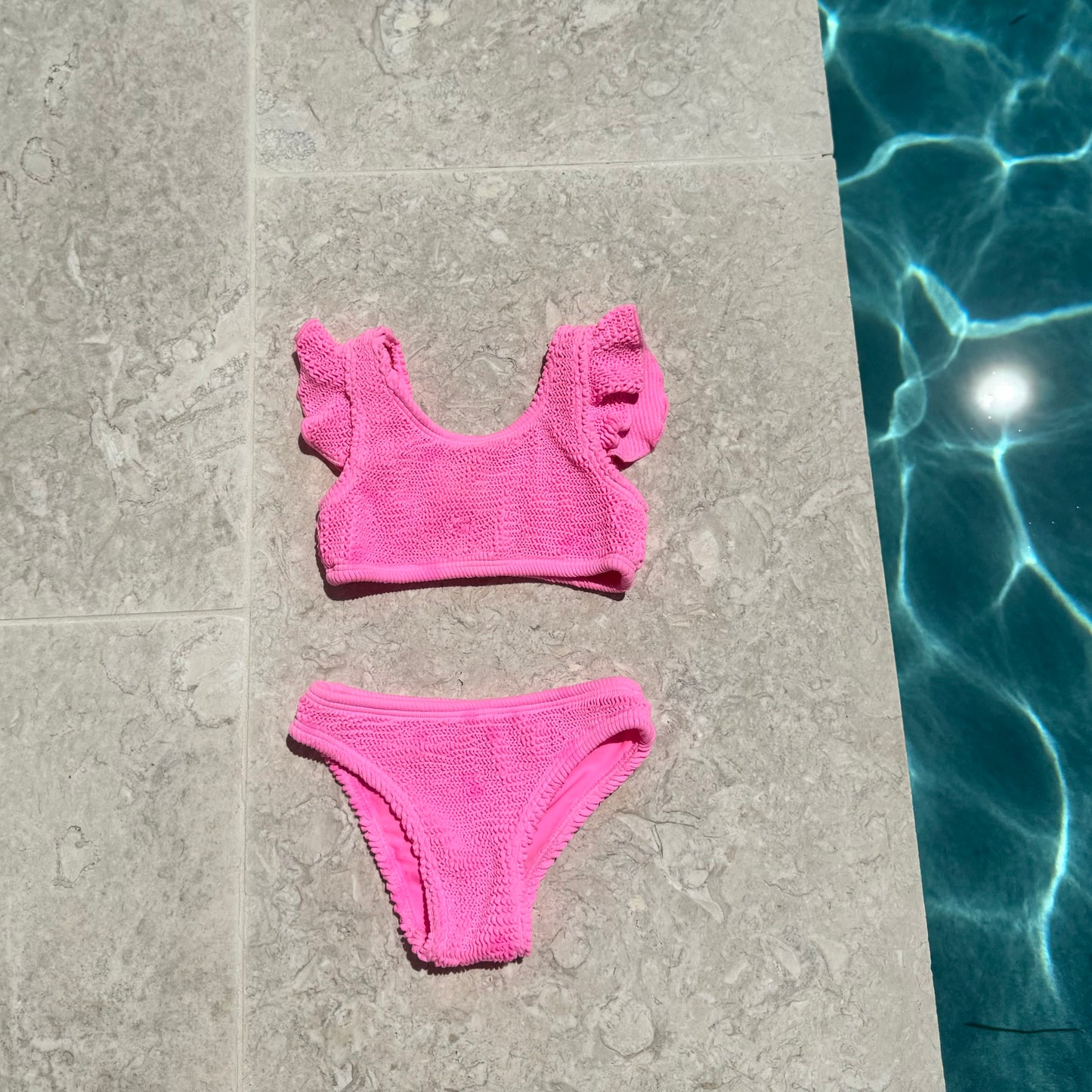 Pink Crinkle Two-Piece Swimsuit
