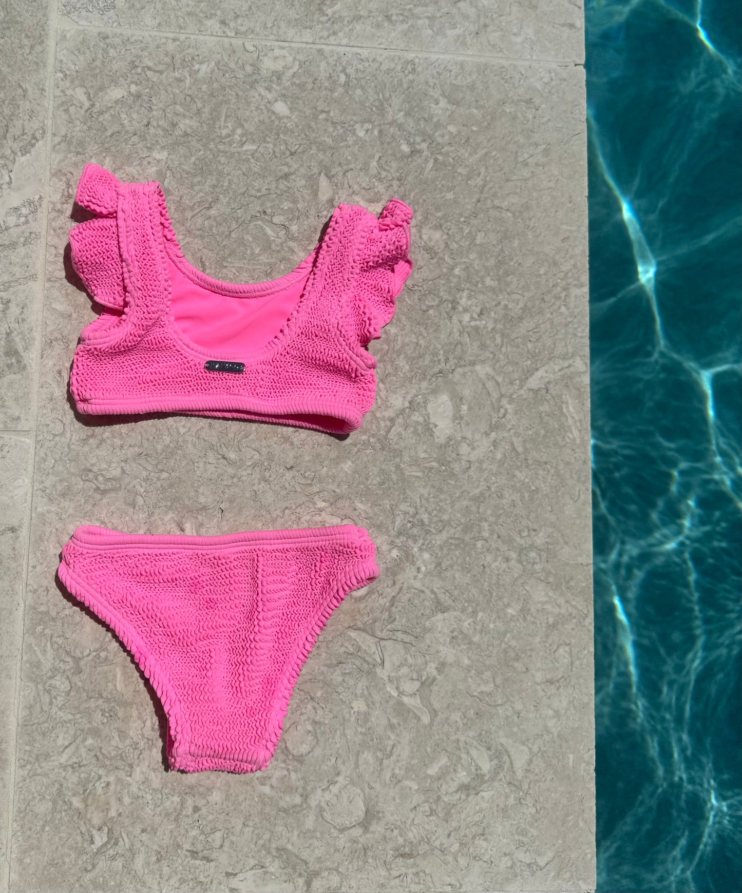 Pink Crinkle Two-Piece Swimsuit