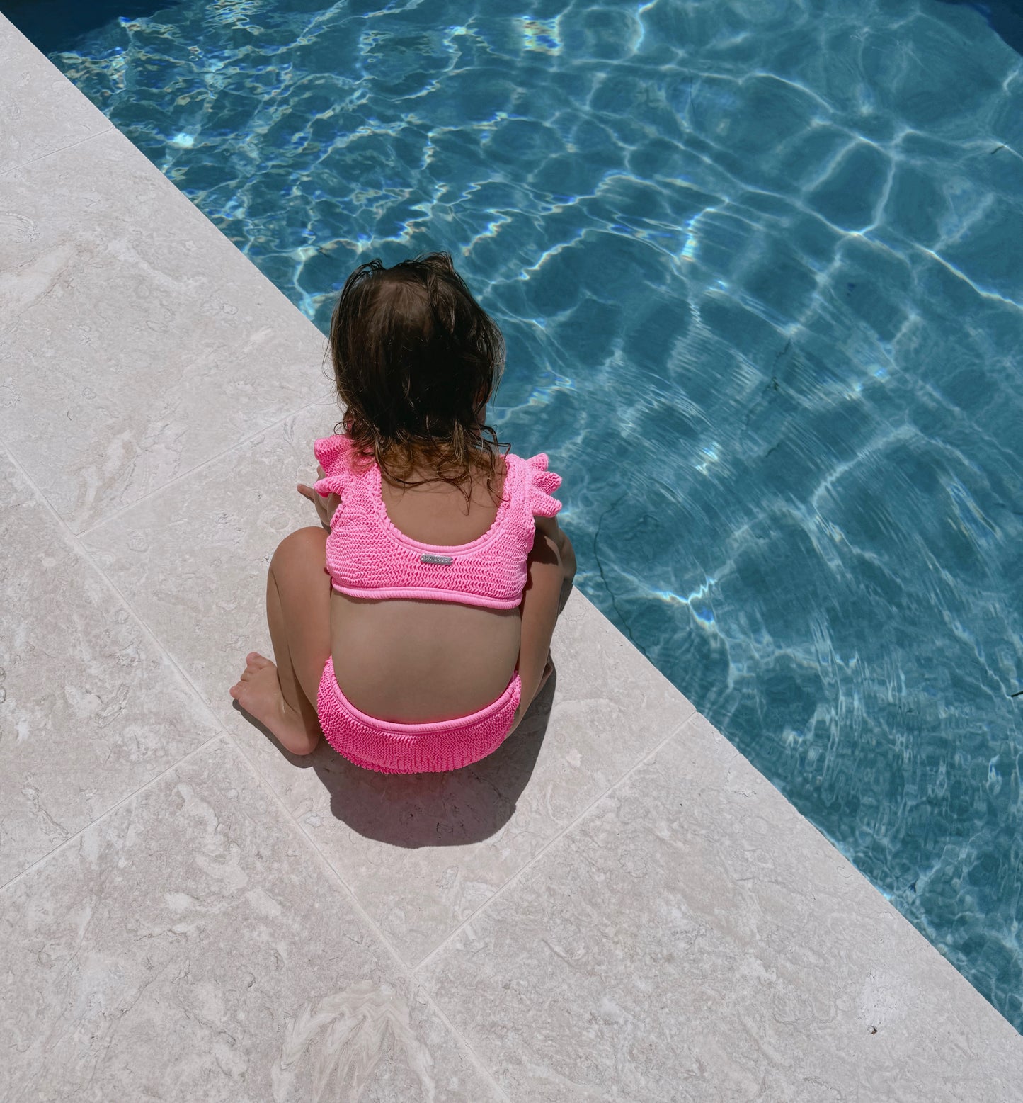Pink Crinkle Two-Piece Swimsuit